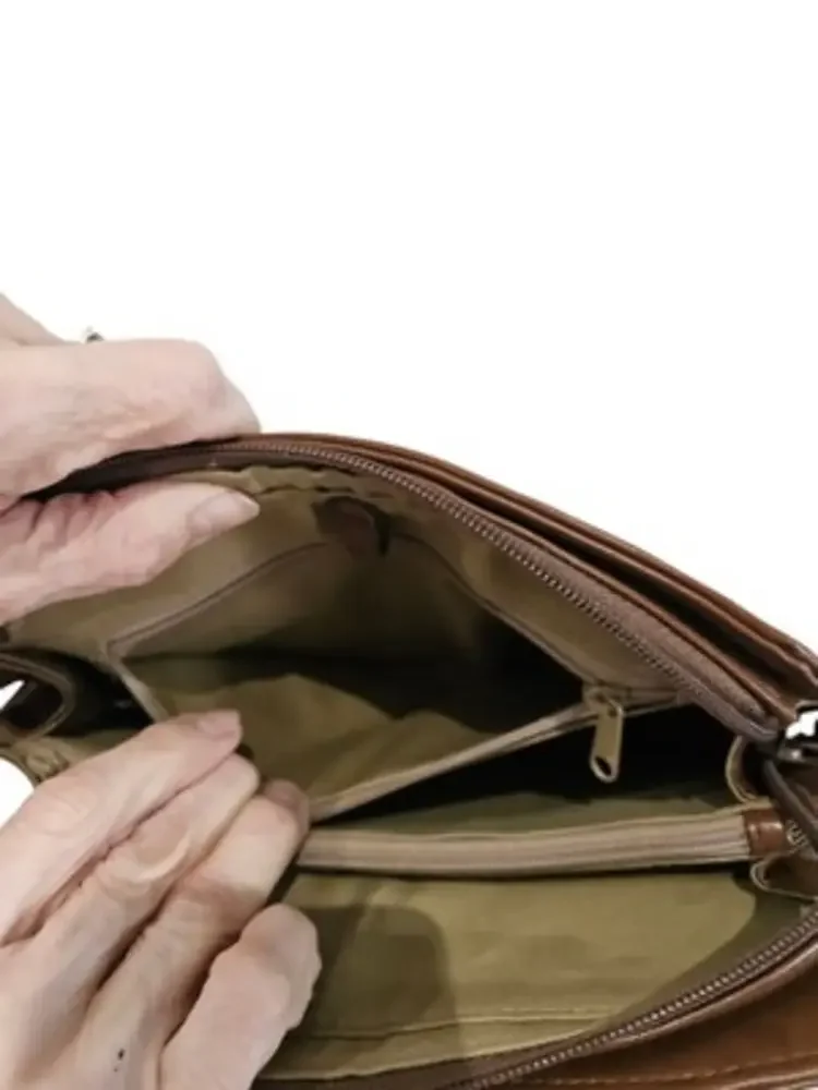 Liz Claiborne Small Brown Handbag‎ Shoulder Bag Purse Vintage Lined.